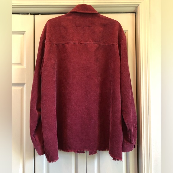 Rue+ burgundy corduroy shacket, 2X - Picture 2 of 10